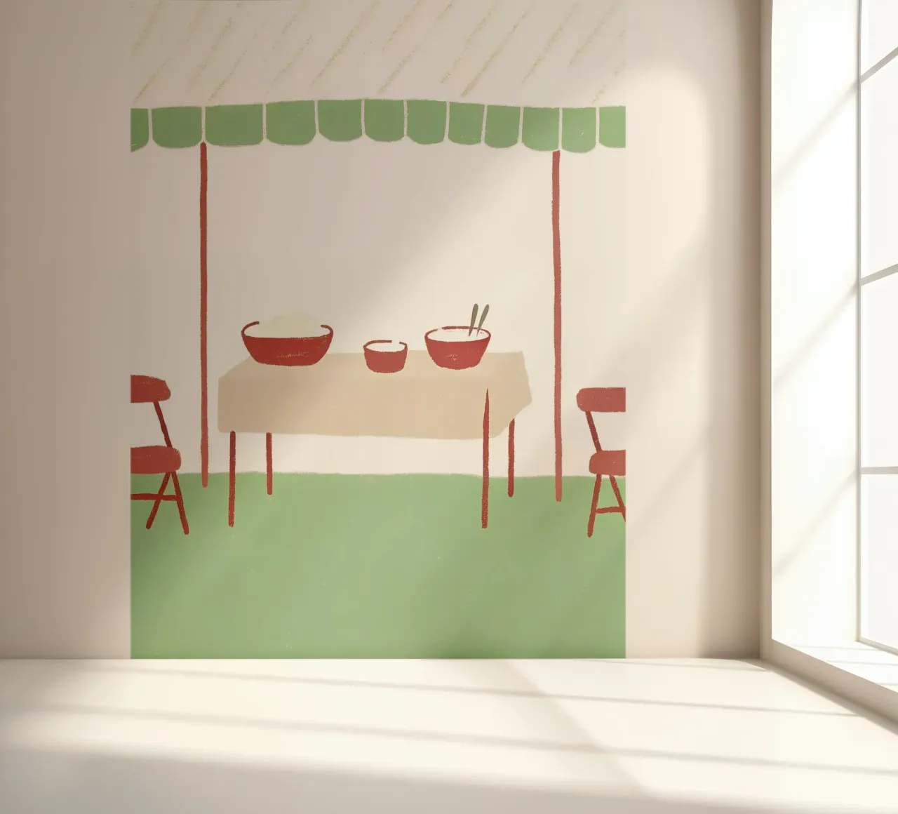 Eettafel fotobehang van PERSONAL TOUCH