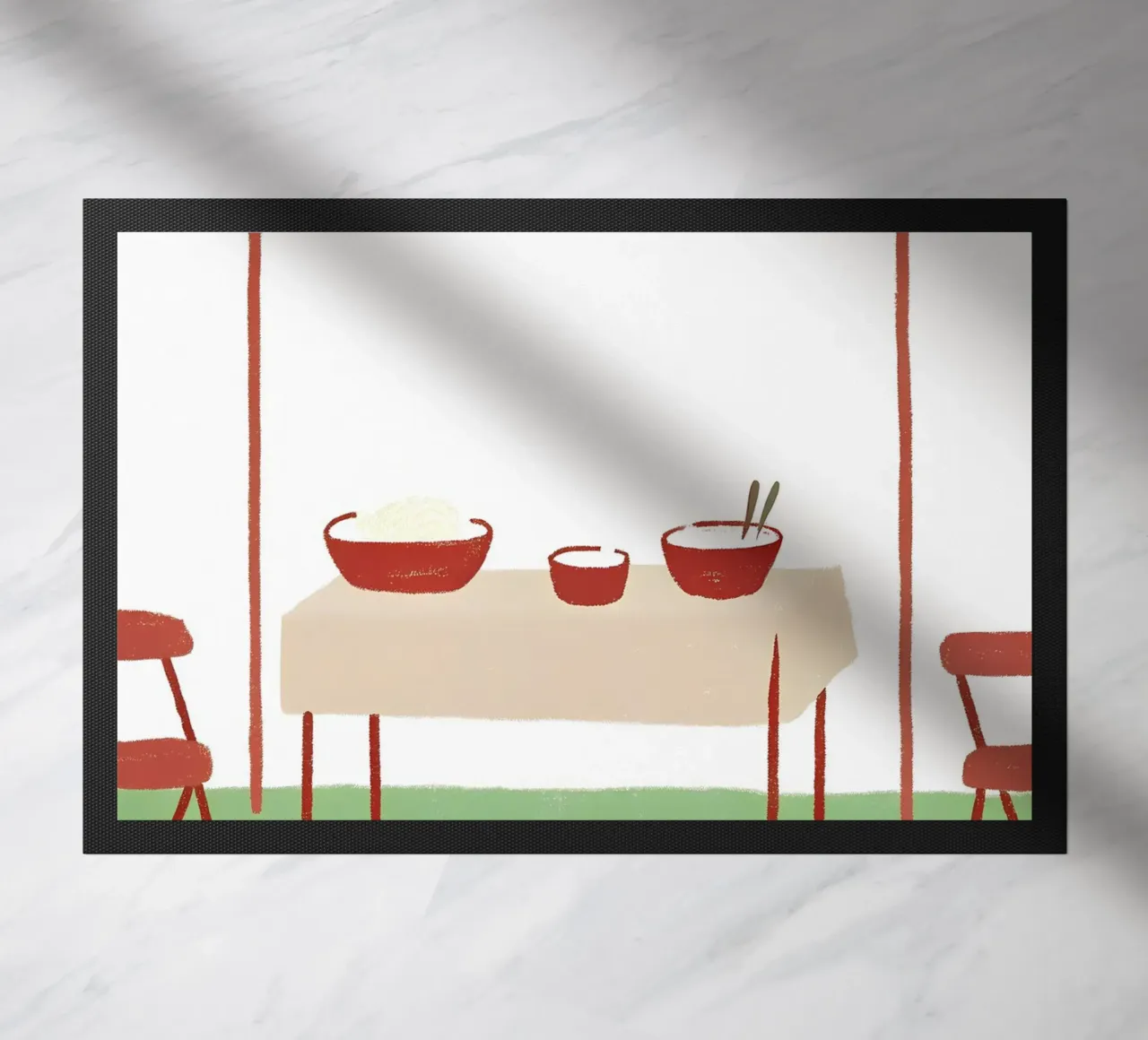 Dining table doormat by PERSONAL TOUCH