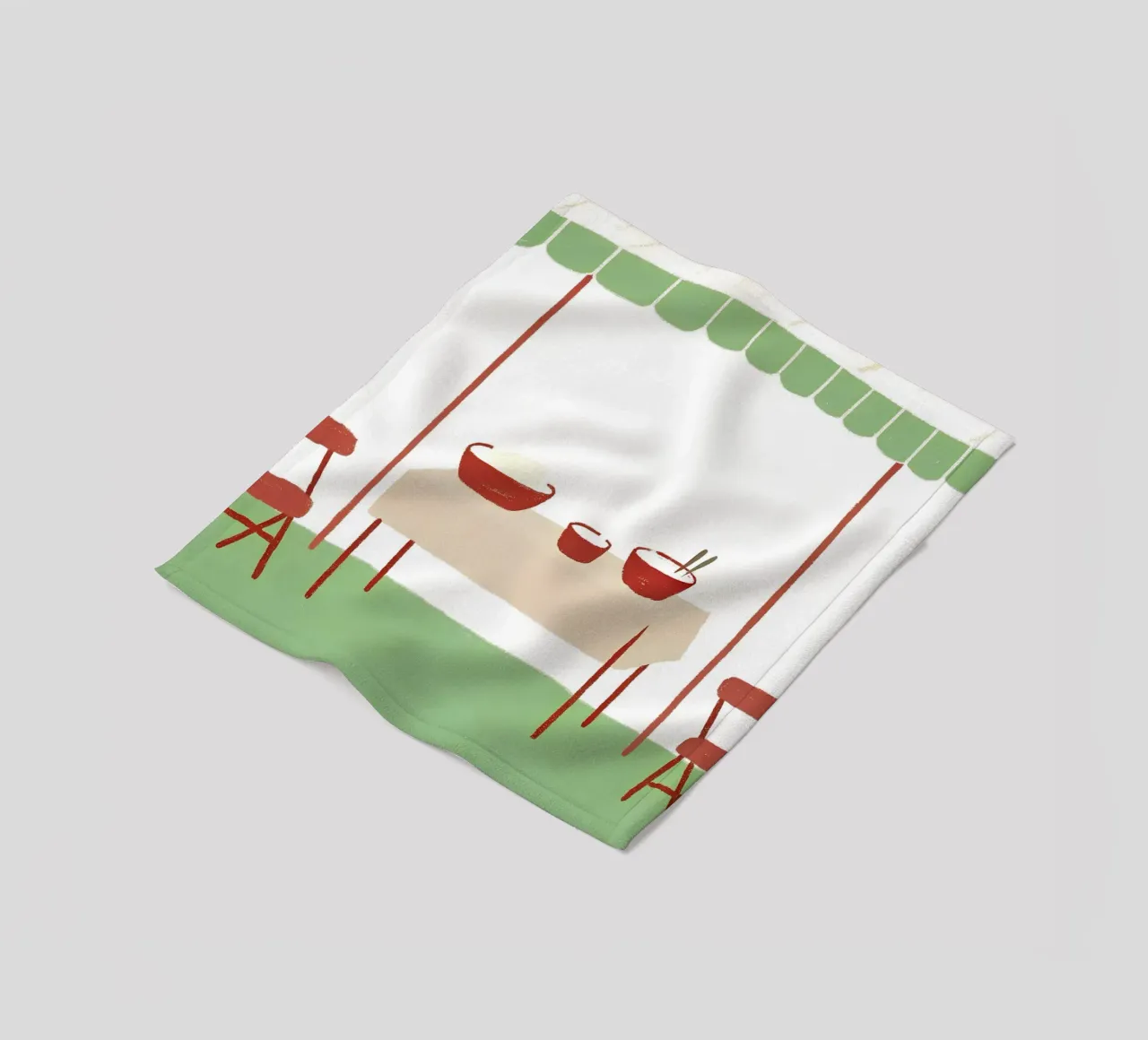 Dining table fleece blanket by PERSONAL TOUCH