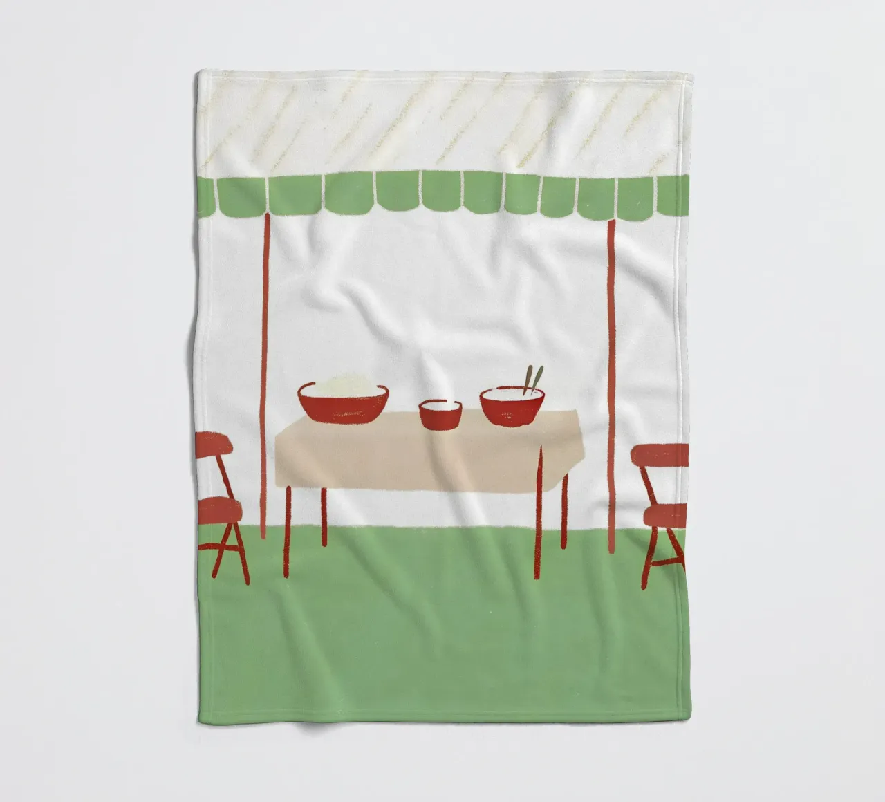 Dining table fleece blanket by PERSONAL TOUCH