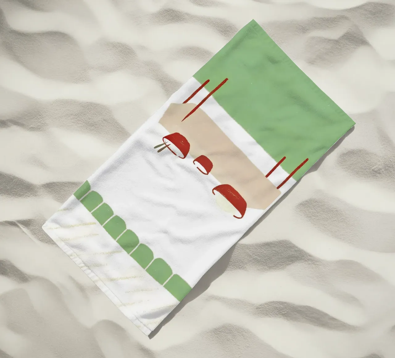 Dining table beach towel by PERSONAL TOUCH