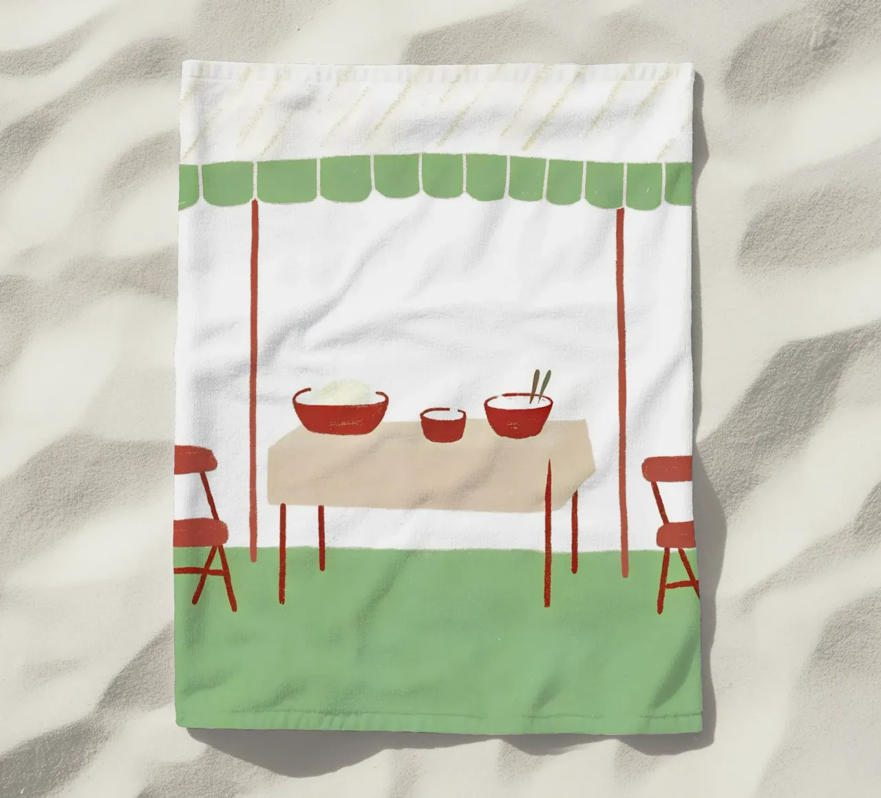 Dining table beach towel by PERSONAL TOUCH