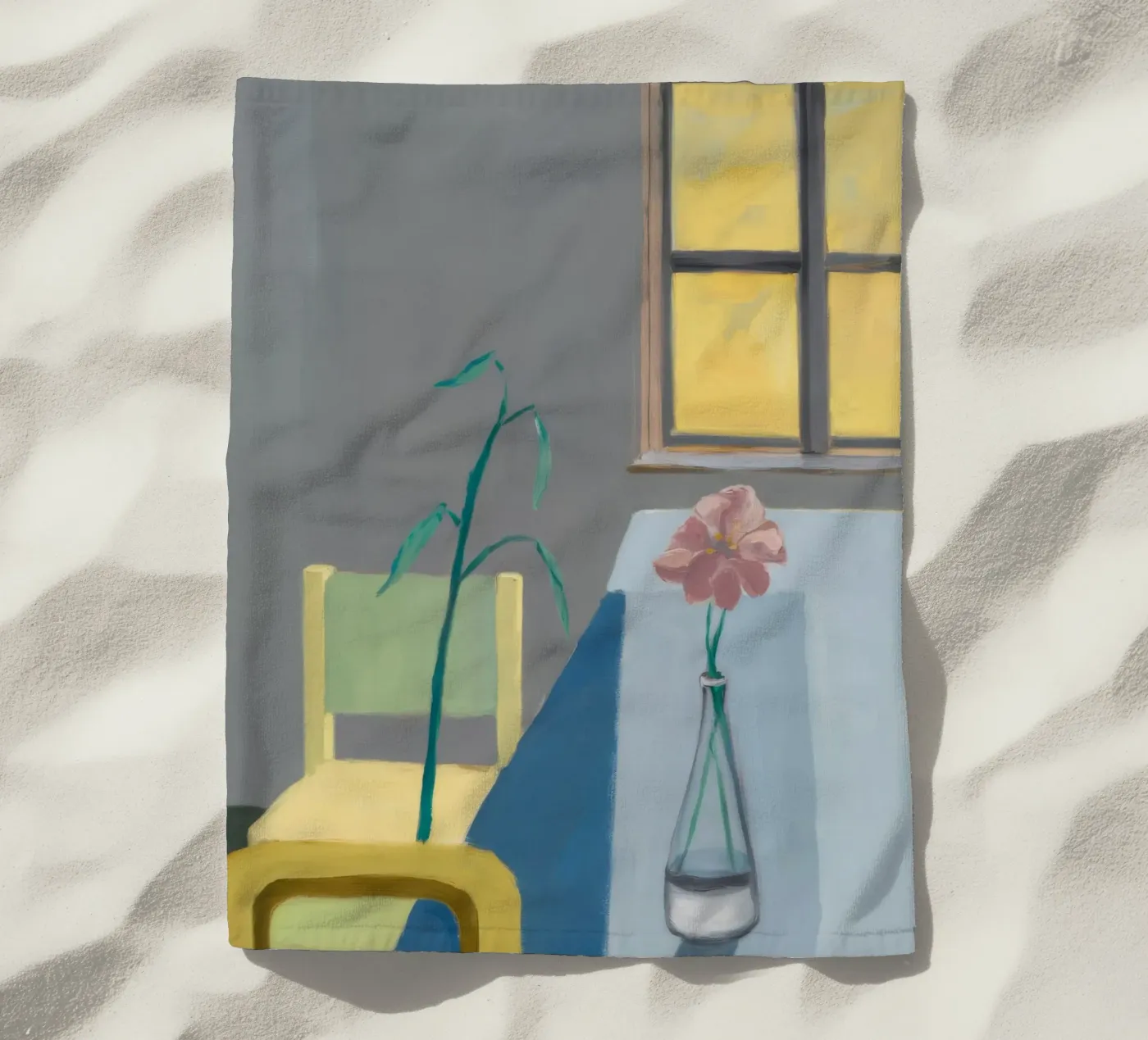 Vase and Light beach towel by Mystic Grain