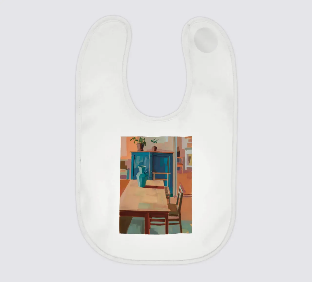 Interior Warm Echo baby bib by Mystic Grain