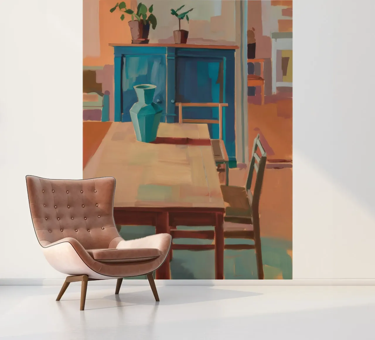 Interieur Warme Echo fotobehang van Mystic Grain