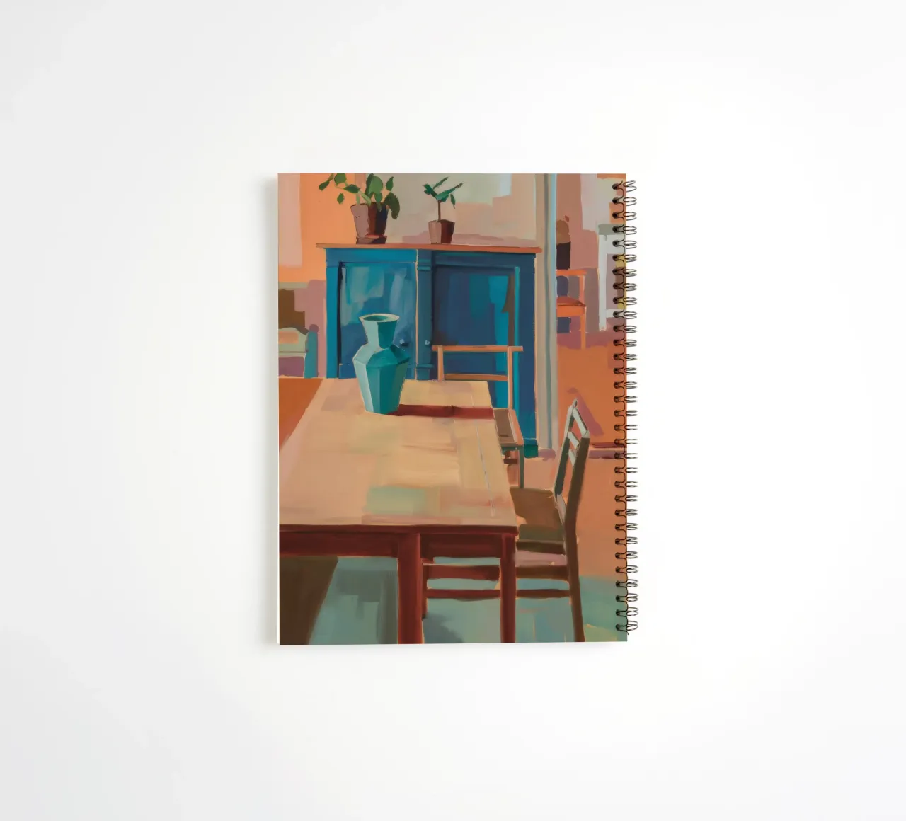 Interior Warm Echo spiral notebook by Mystic Grain