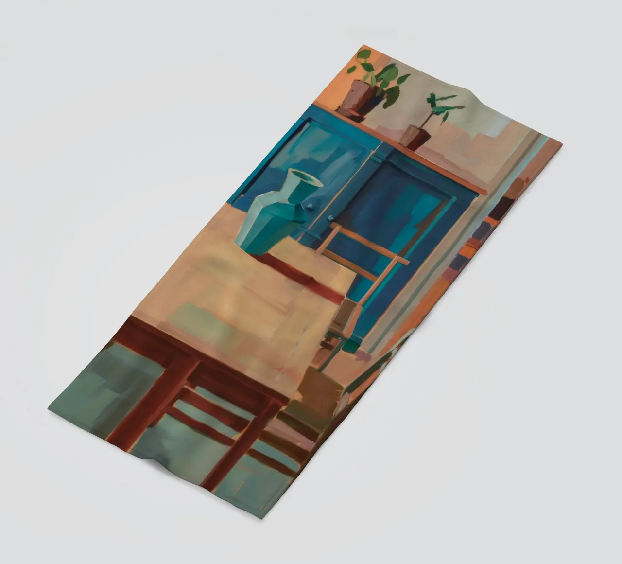 Interior Warm Echo beach towel by Mystic Grain