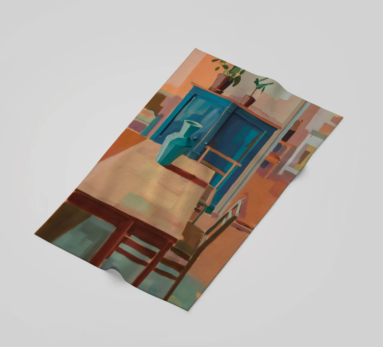 Interior Warm Echo beach towel by Mystic Grain