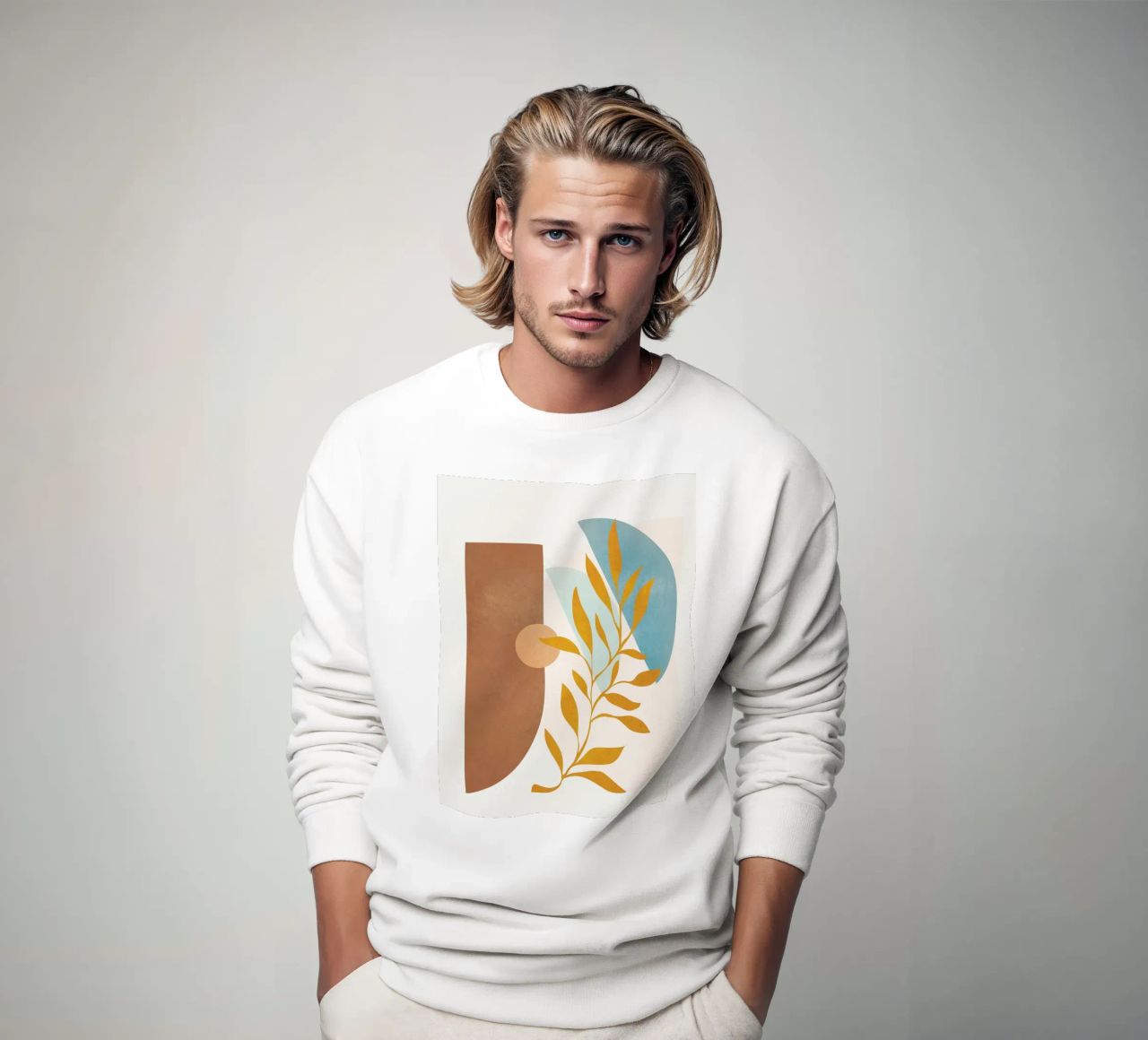 Soft Abstract Shapes 02 sudadera de Flow Line