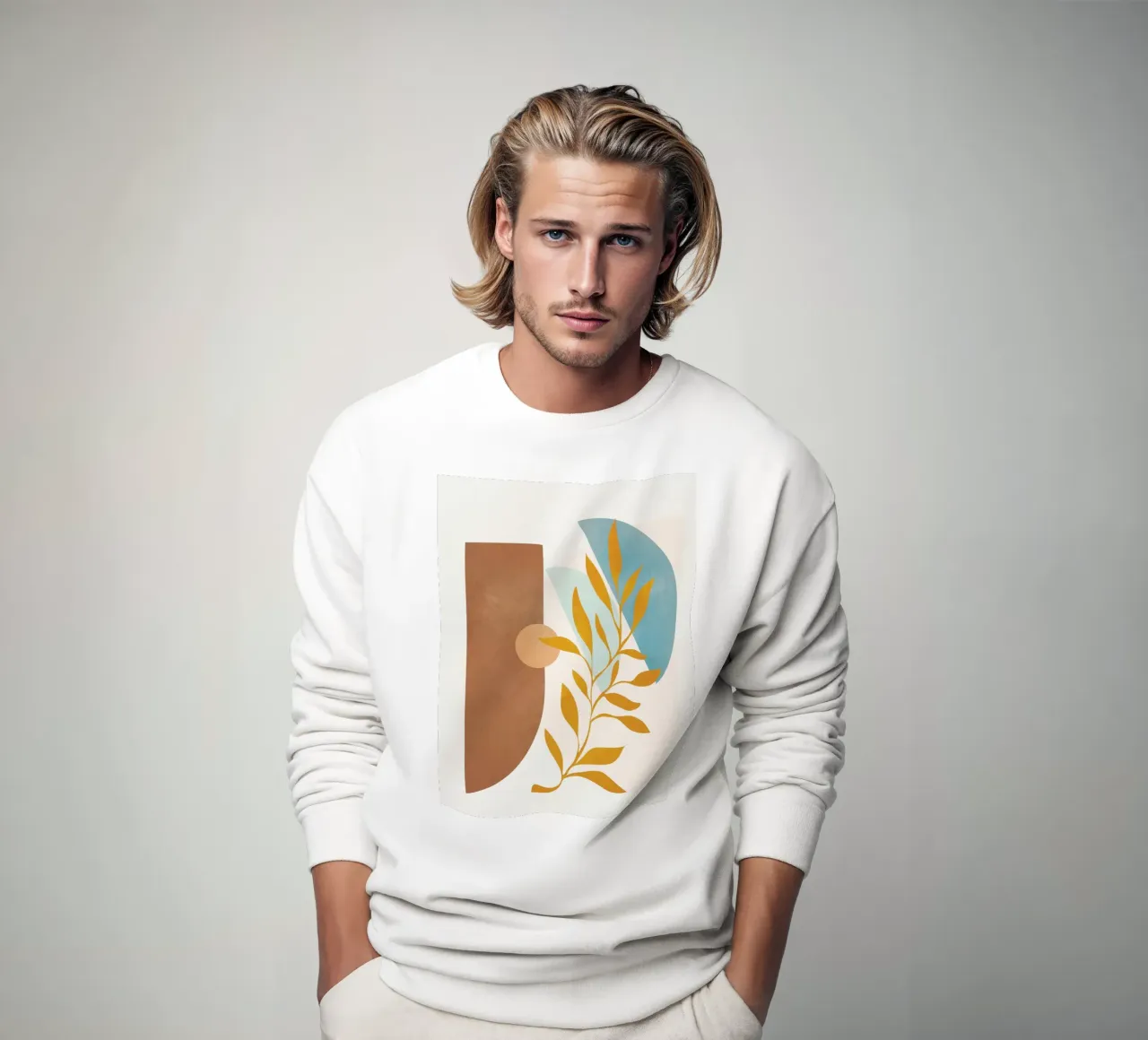 Soft Abstract Shapes 02 Sweatshirt von Flow Line