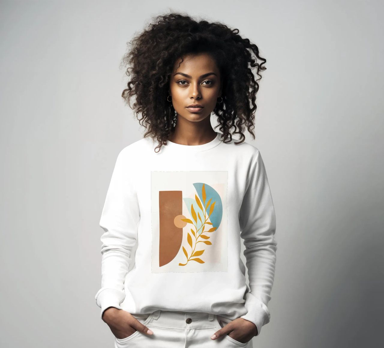 Soft Abstract Shapes 02 sudadera de Flow Line