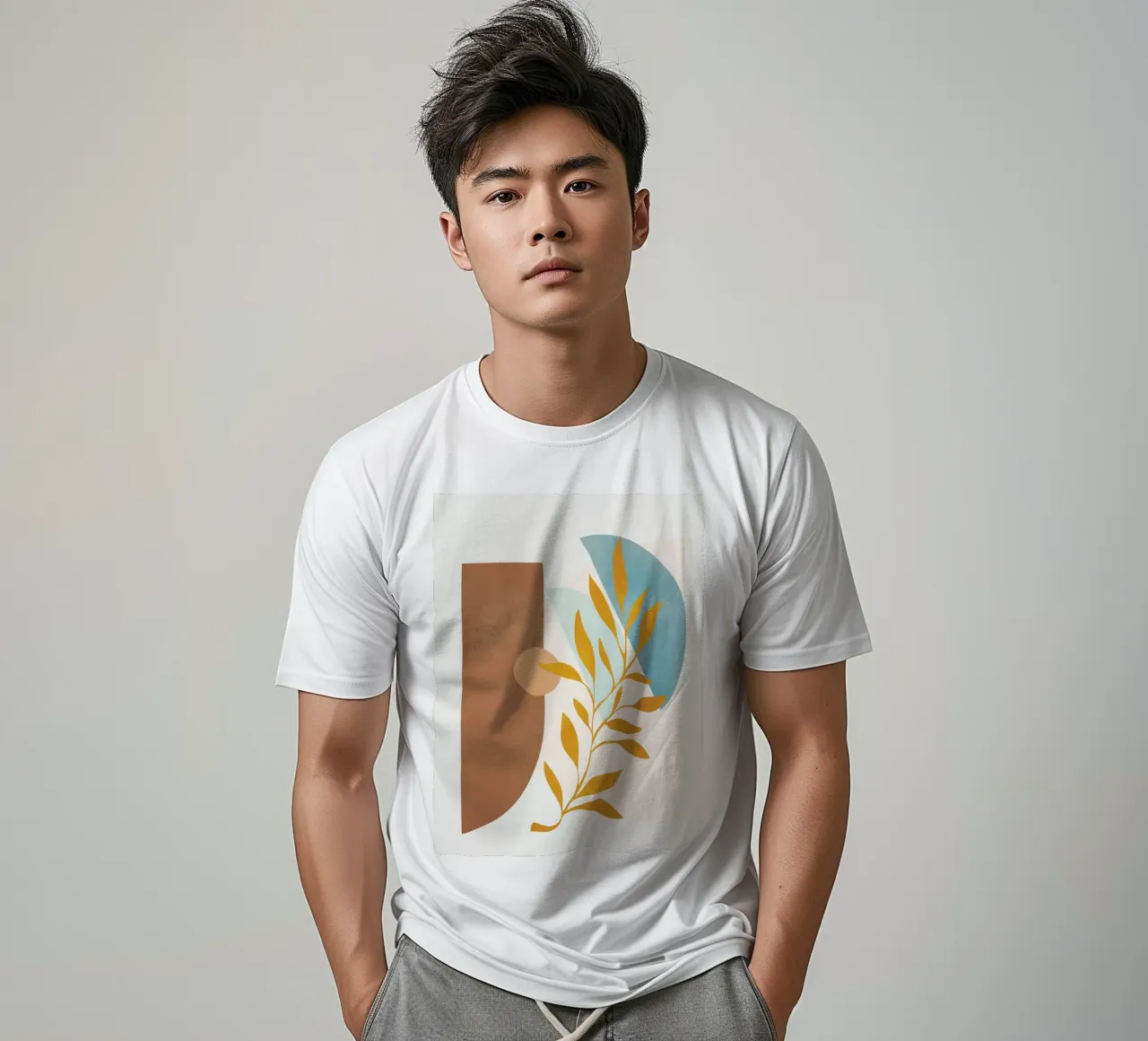Soft Abstract Shapes 02 T-Shirt von Flow Line