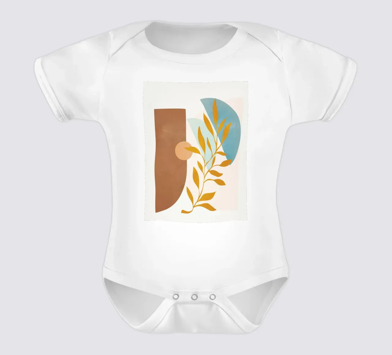Soft Abstract Shapes 02 Kurzarm Babybody von Flow Line
