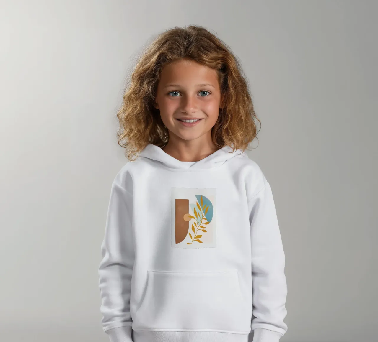 Soft Abstract Shapes 02 felpa bambino con cappuccio da Flow Line