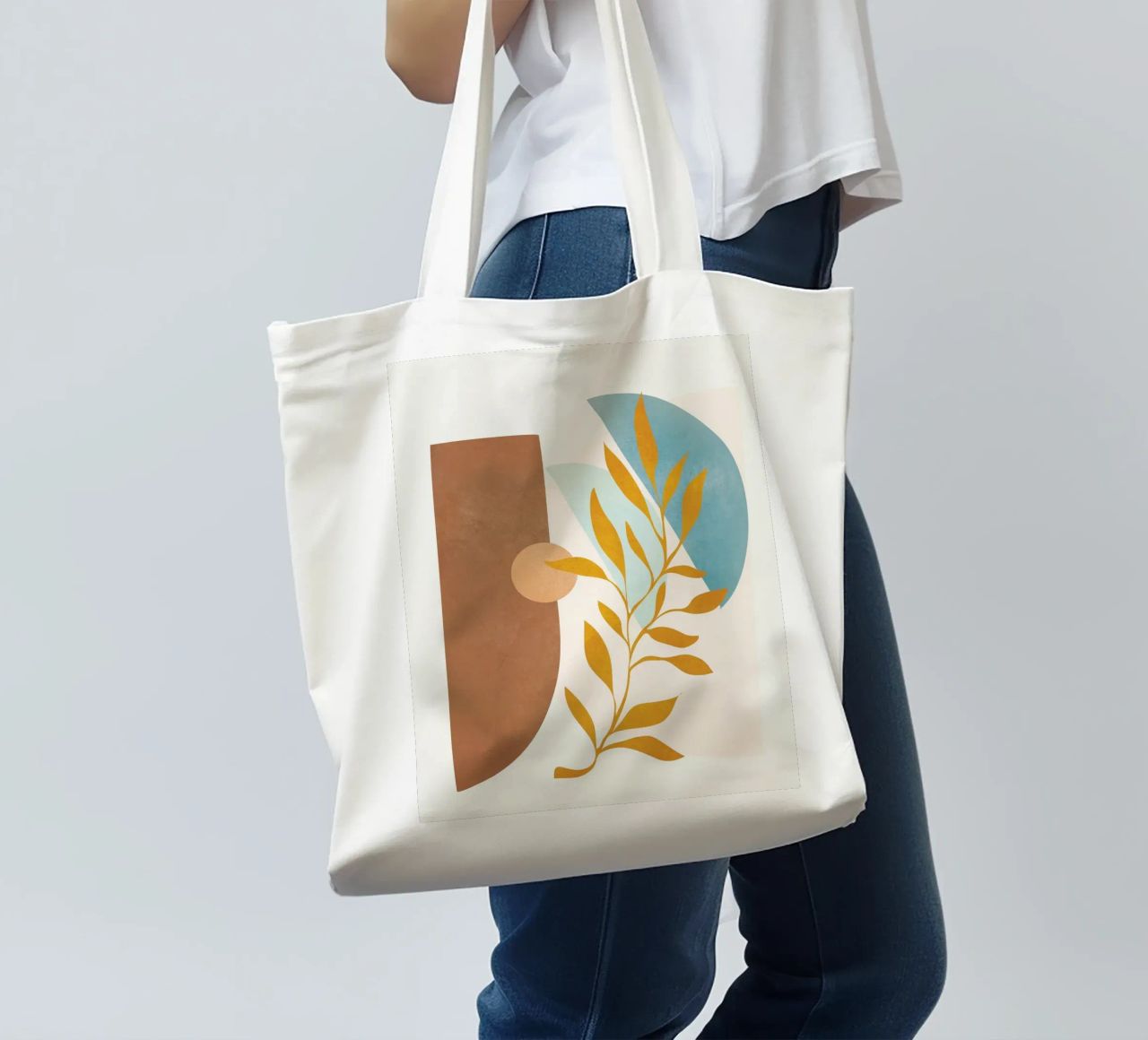 Soft Abstract Shapes 02 borsa in juta da Flow Line