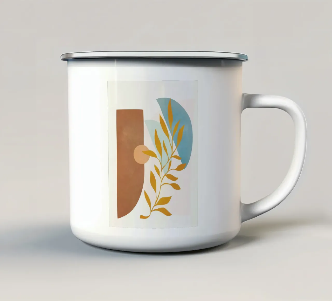 Soft Abstract Shapes 02 mug en émail de Flow Line