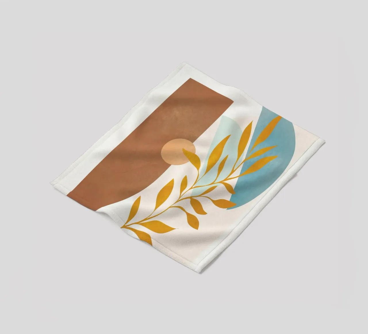 Soft Abstract Shapes 02 Fleecedecke von Flow Line