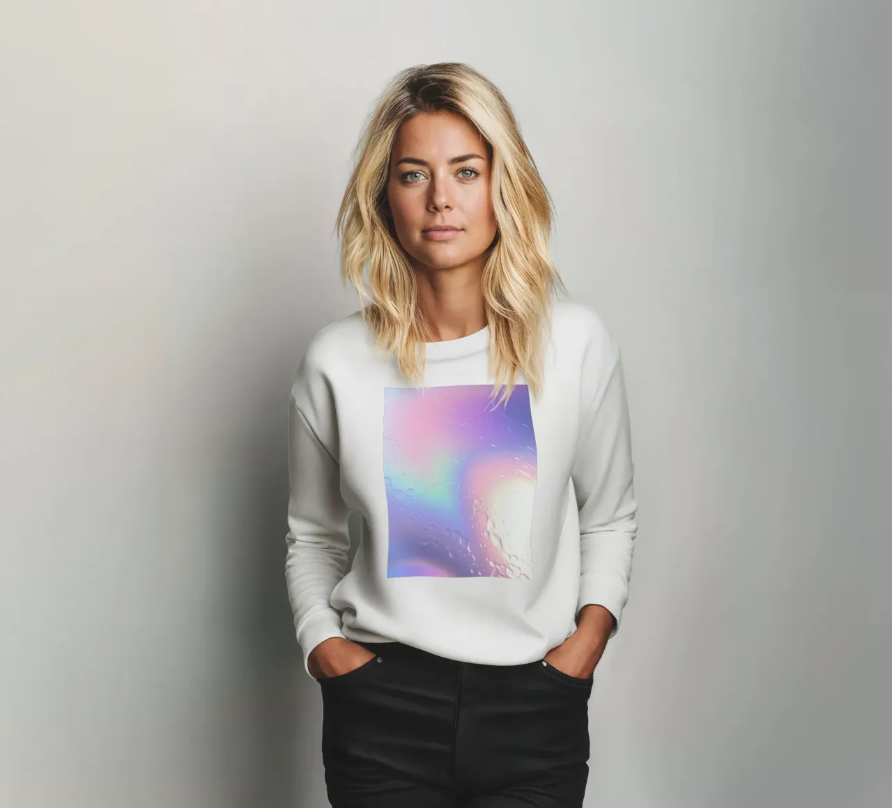 Rappresentazione astratta di riflessi di luce e gocce d'acqua felpa da DesignDoodle