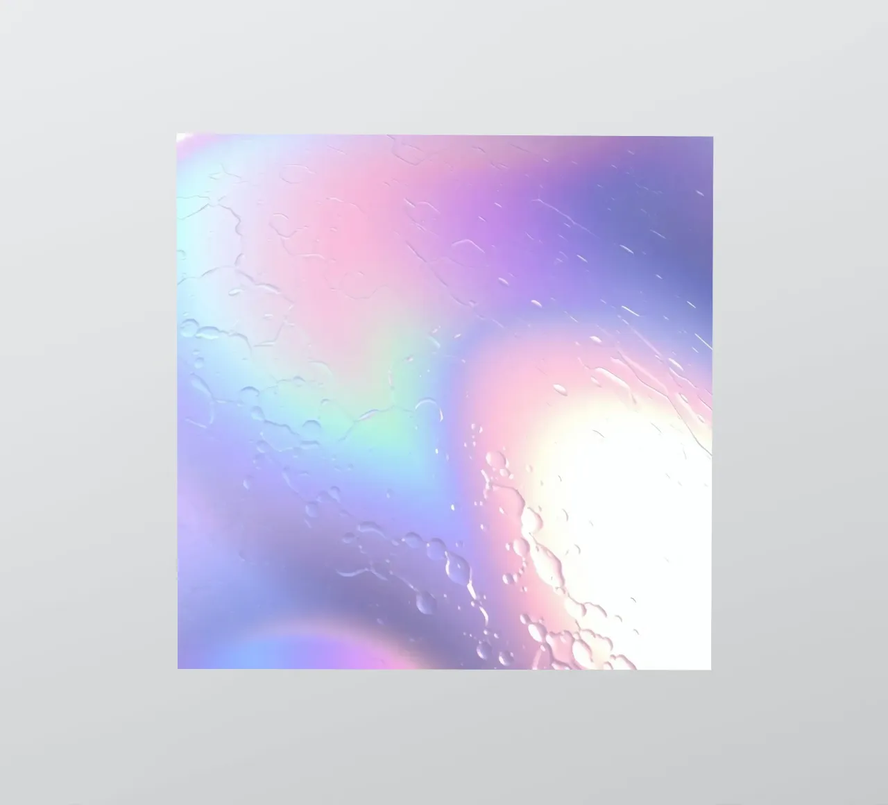 Représentation abstraite de reflets de lumière et de gouttes d'eau autocollant de DesignDoodle
