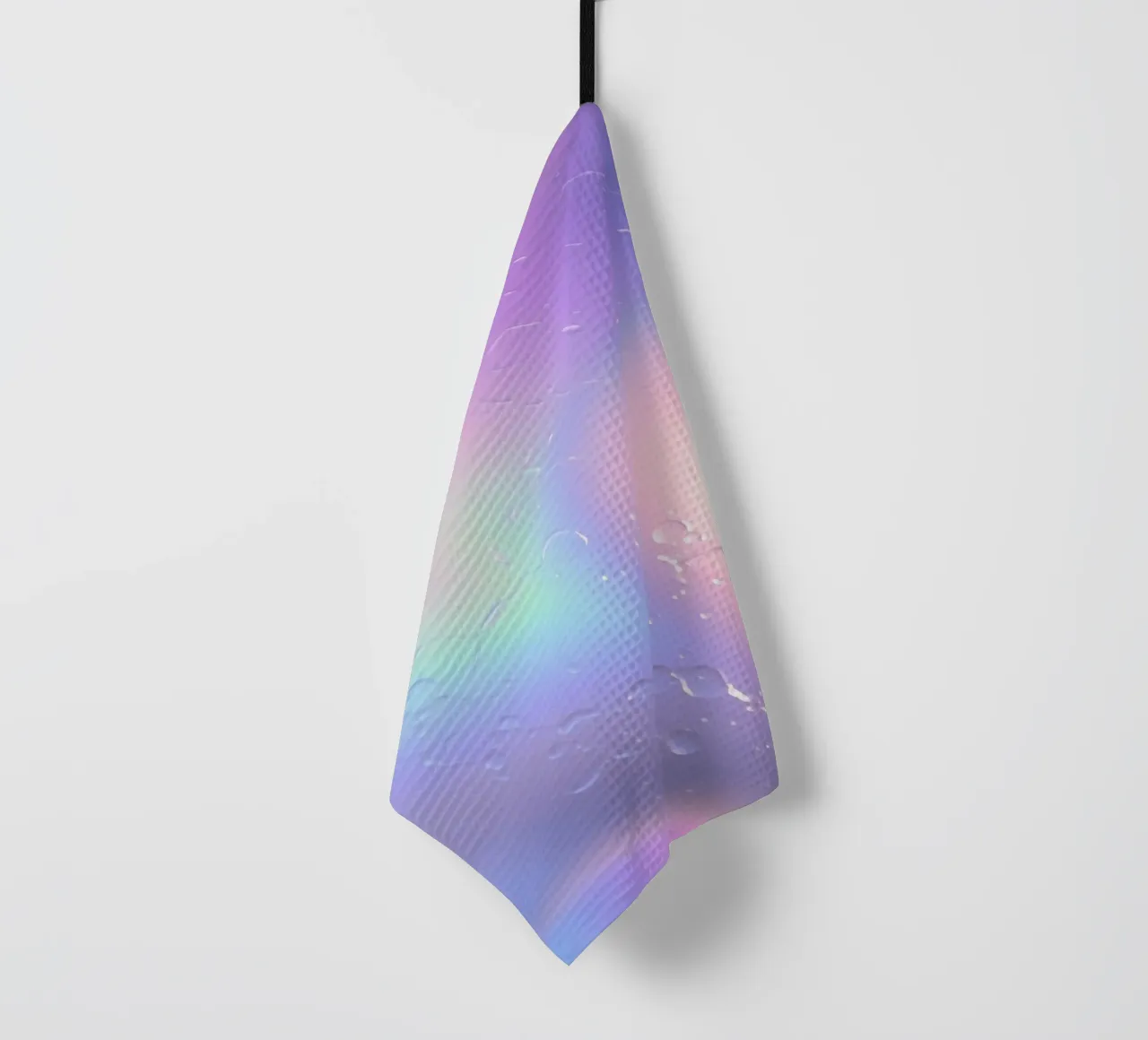 Représentation abstraite de reflets de lumière et de gouttes d'eau torchon de DesignDoodle