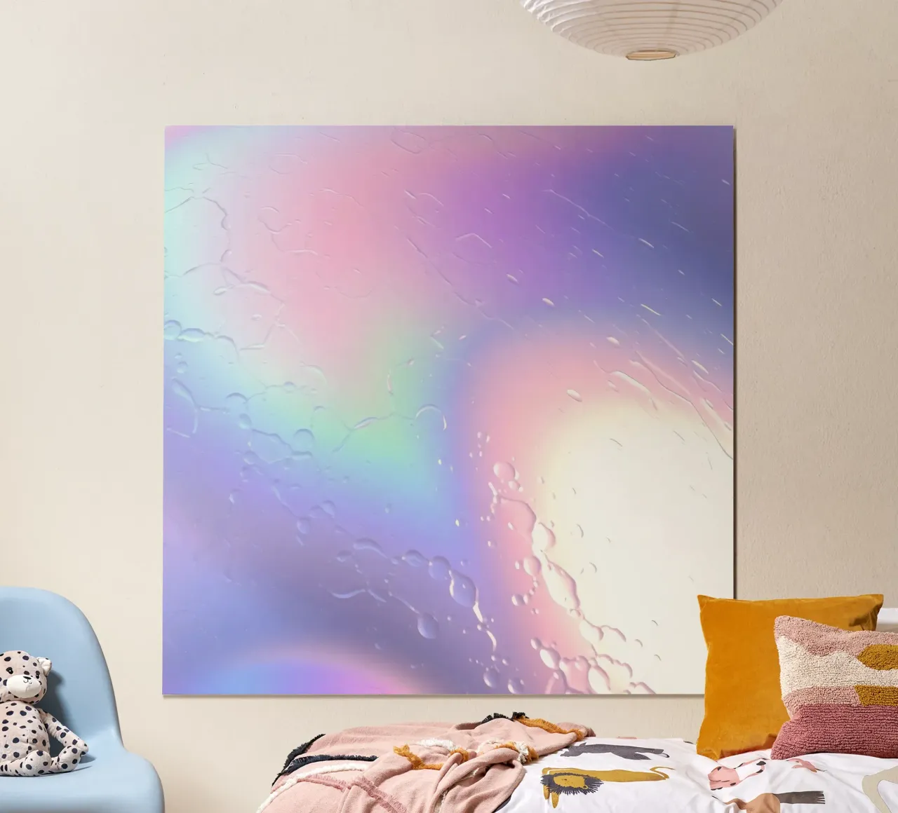 Rappresentazione astratta di riflessi di luce e gocce d'acqua carta hahnemühle da DesignDoodle