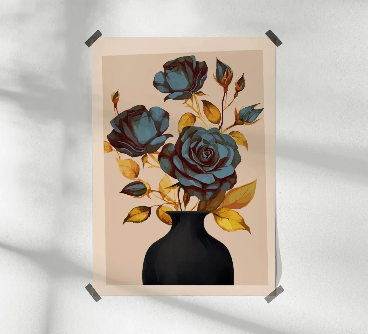 Flowers In Vase poster da Flow Line