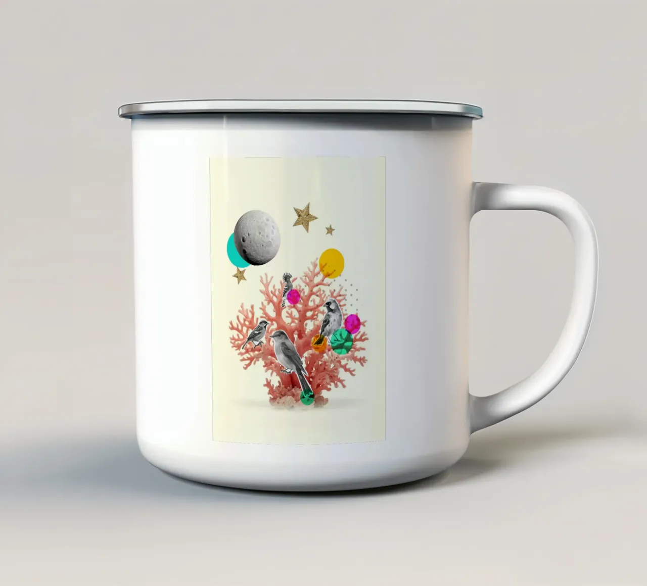 Coral Dreams tazza in smalto da Indigo Rain