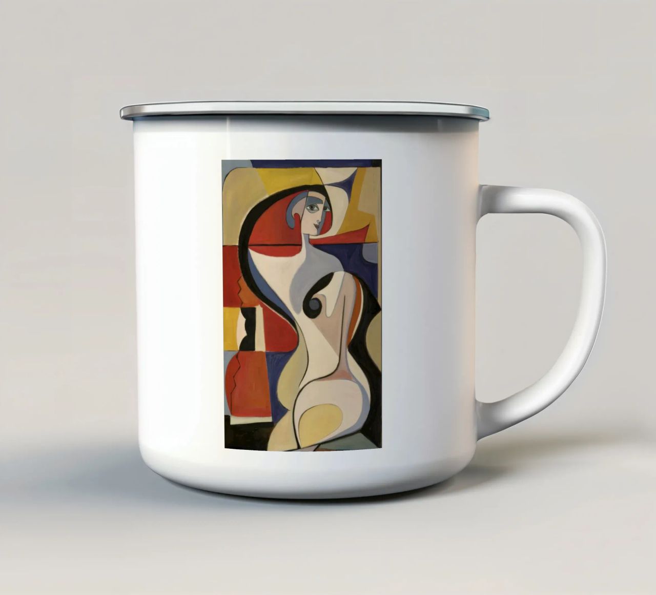 Forma elegante tazza in smalto da Crimson Whisper