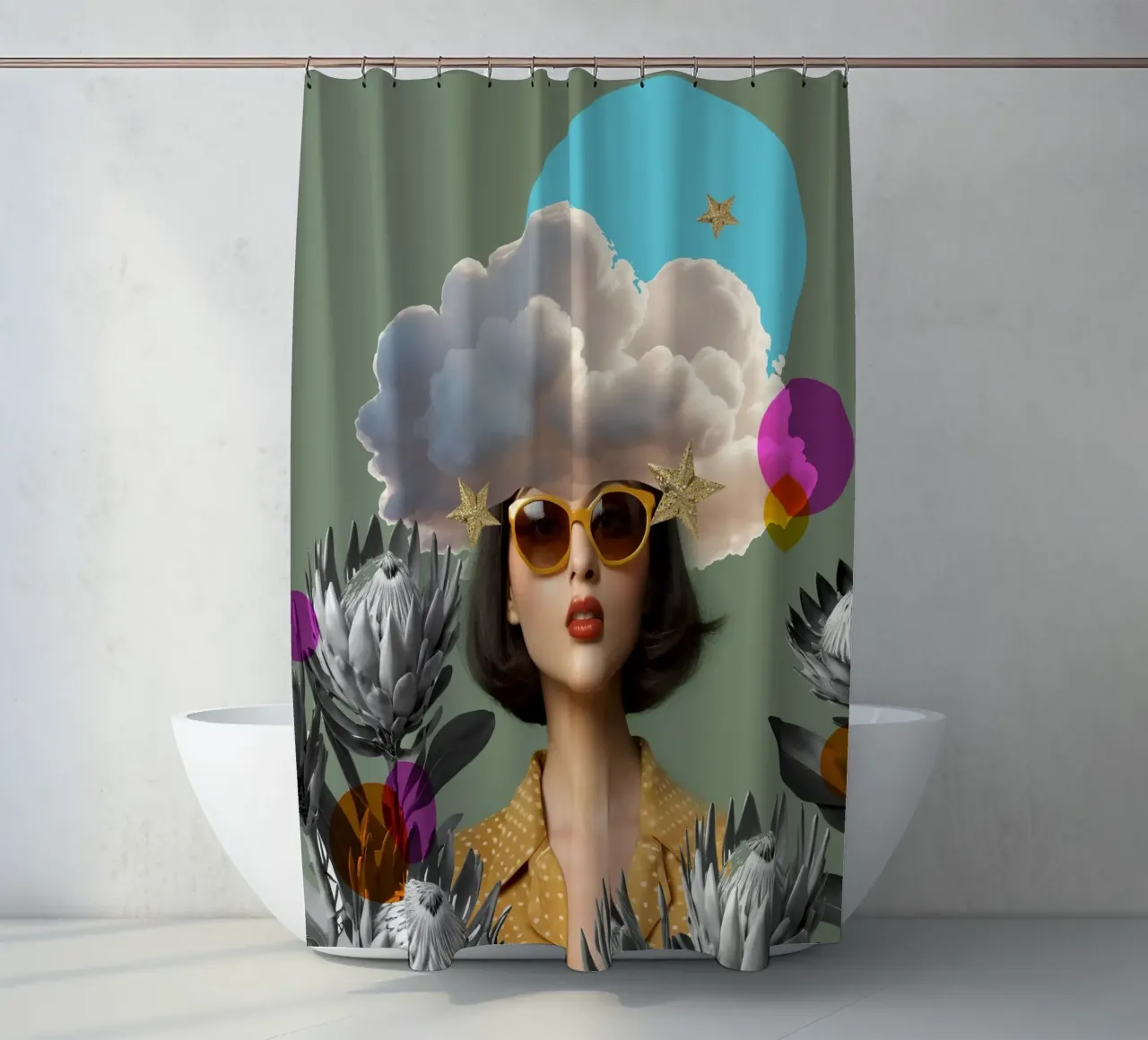The Cloud Collector tenda da doccia da Indigo Rain