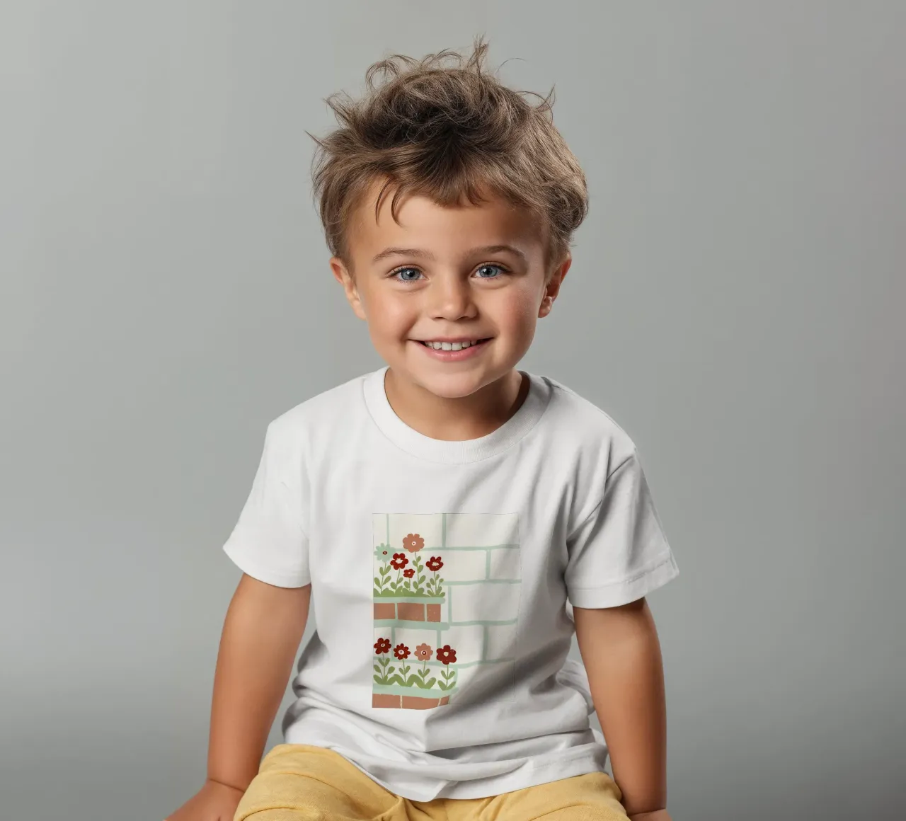 Fleurs en pots t-shirt enfant de PERSONAL TOUCH