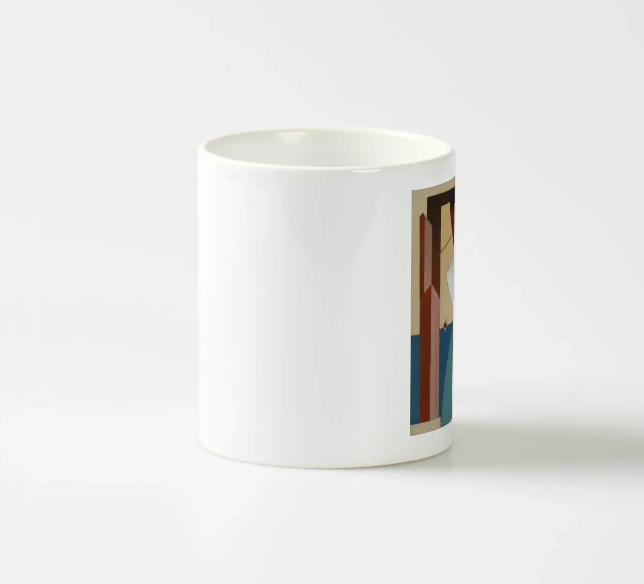 Geometric Harmony ceramic mug by Crimson Whisper