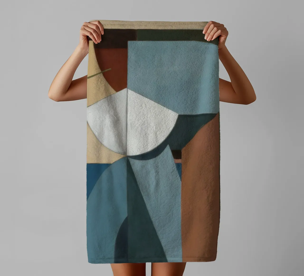 Geometric Harmony towel by Crimson Whisper