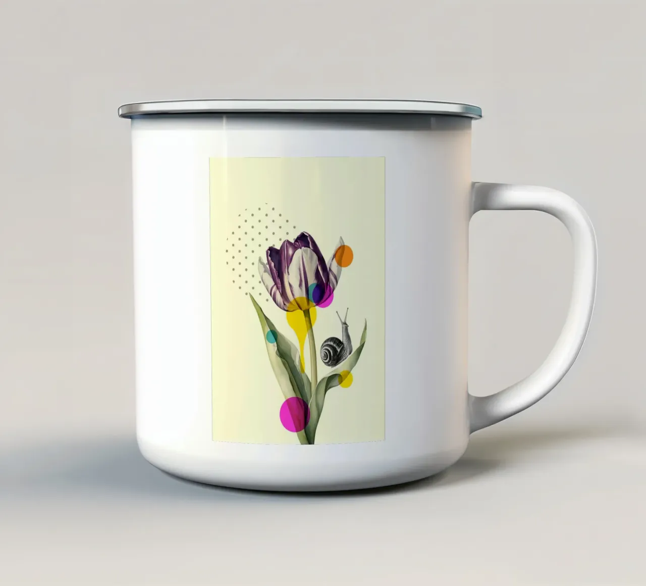 Purple Tulip tazza in smalto da Indigo Rain