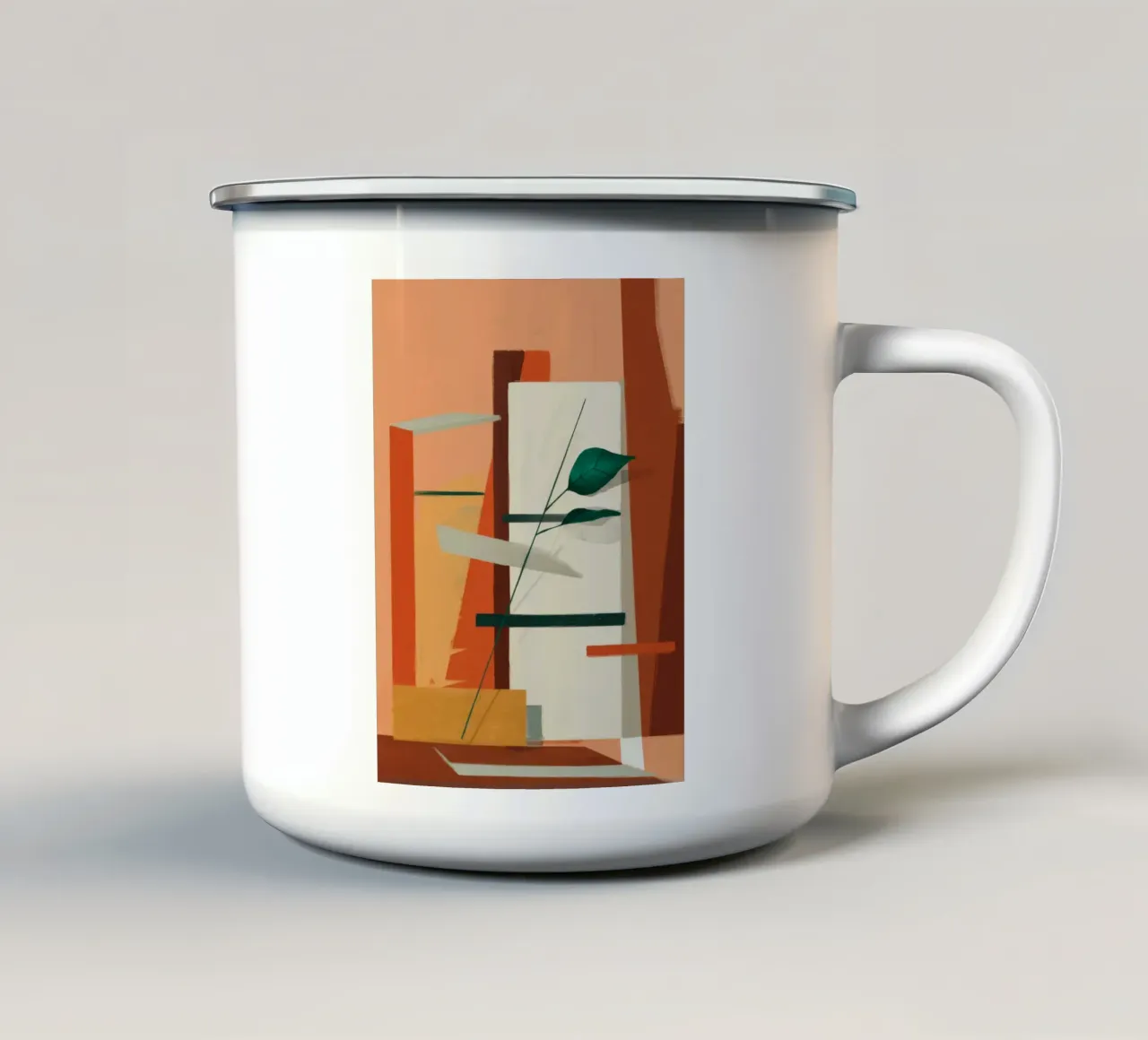 Flora minimalista tazza in smalto da Crimson Whisper