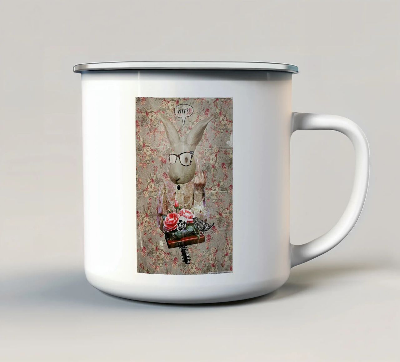 Lady Bunny WTF tazza in smalto da Design by Soph