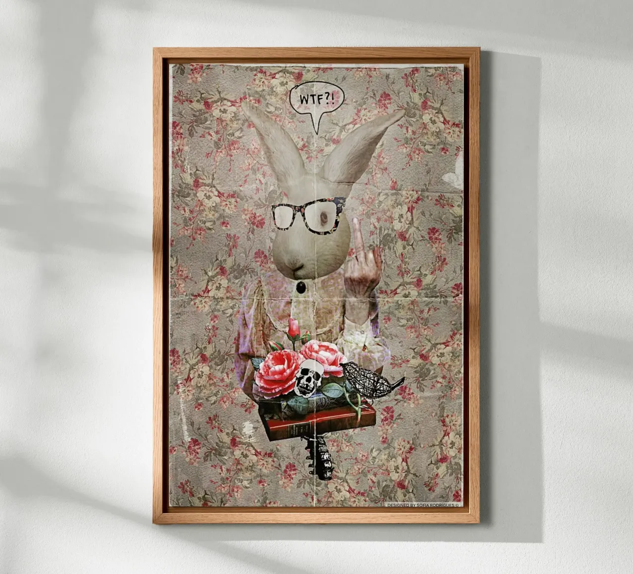 Lady Bunny WTF tela con Cornice a cassetta da Design by Soph