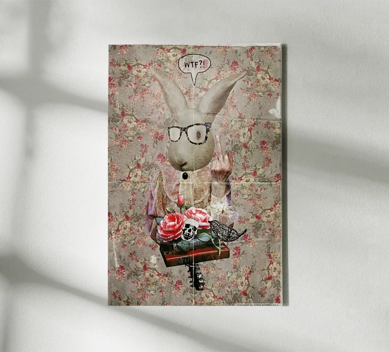 Lady Bunny WTF tela con Cornice a cassetta da Design by Soph