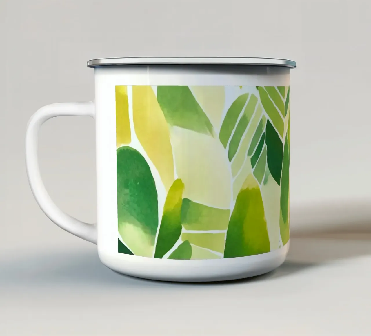 Matisse Fogliame Giallo Verde_1 tazza in smalto da Andrea Haase Modern Home
