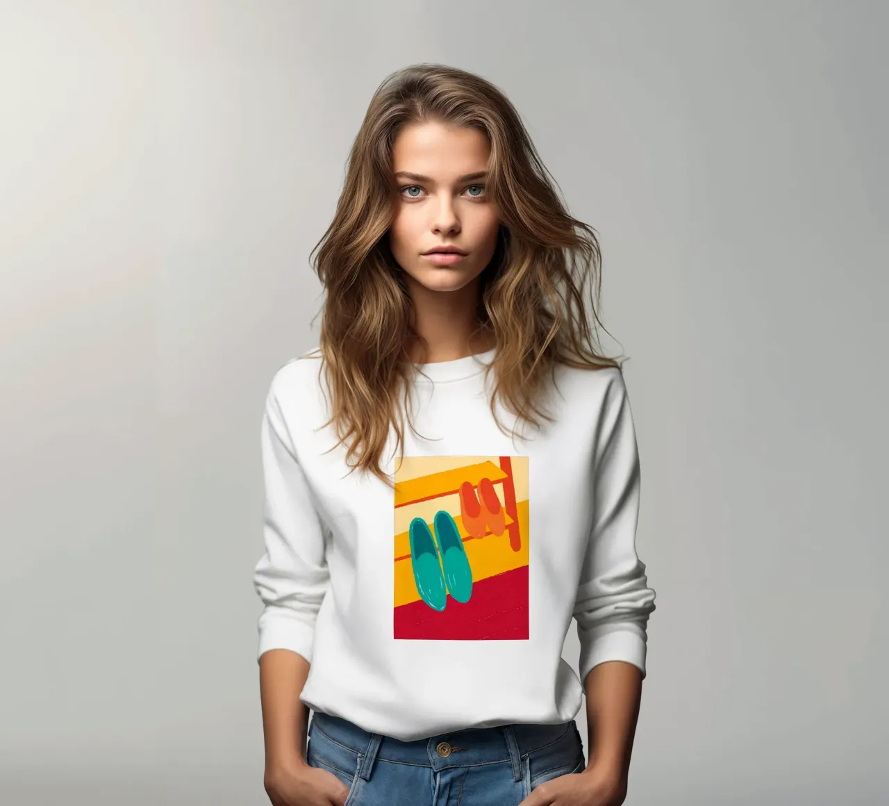 Twee schoenen sweatshirt van PERSONAL TOUCH