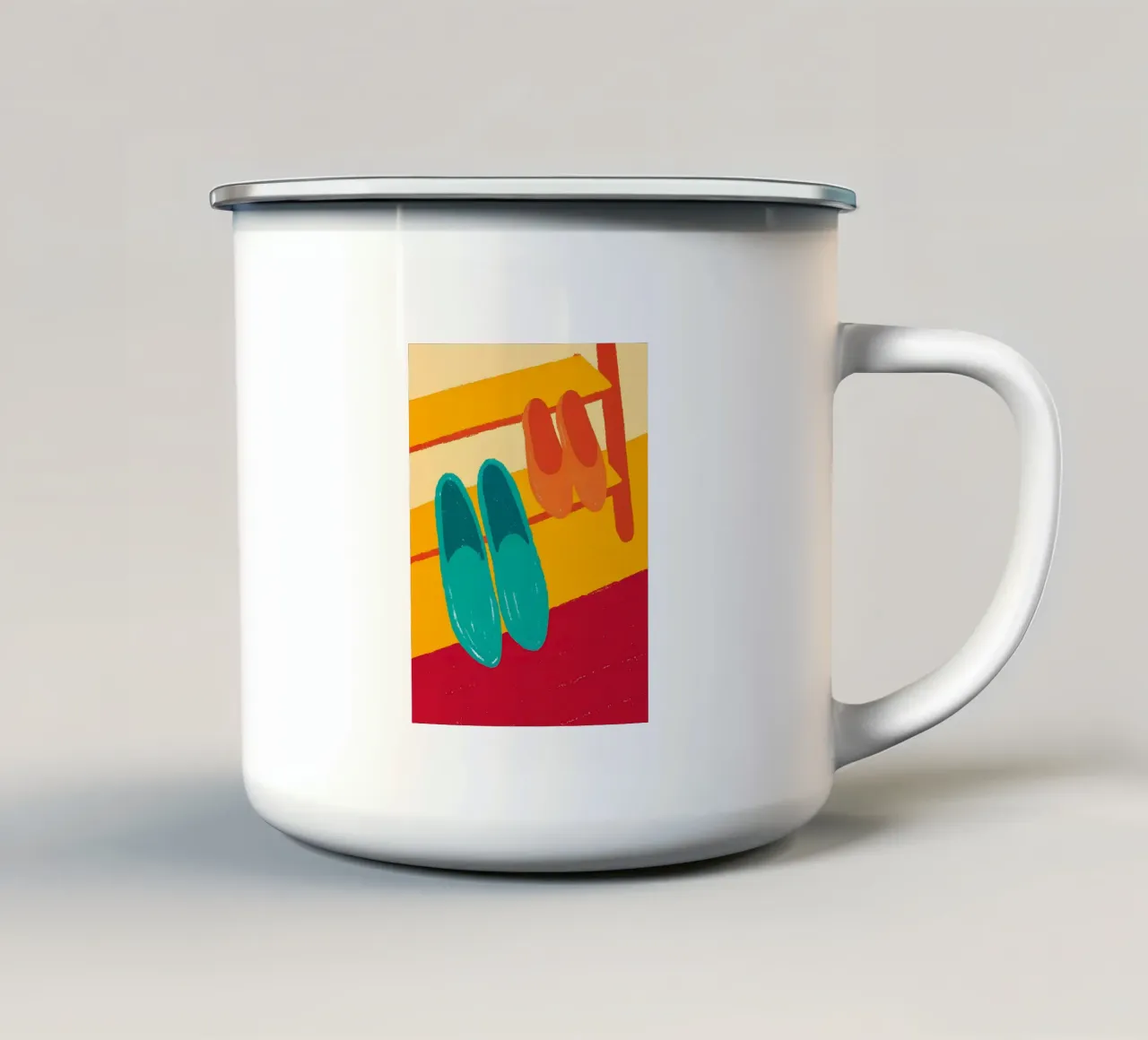 Due scarpe tazza in smalto da PERSONAL TOUCH