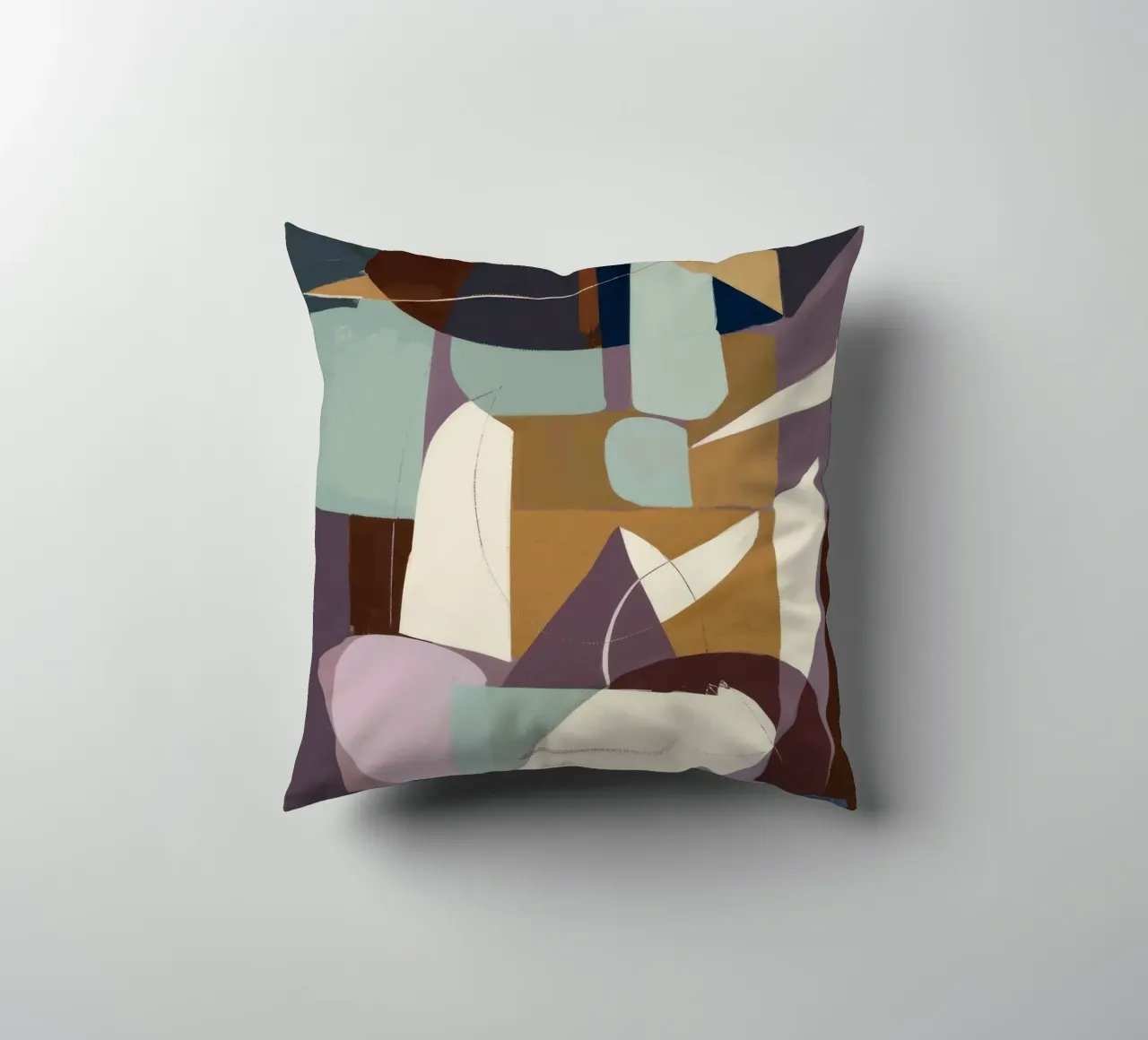 Composition cubiste coussin de Crimson Whisper