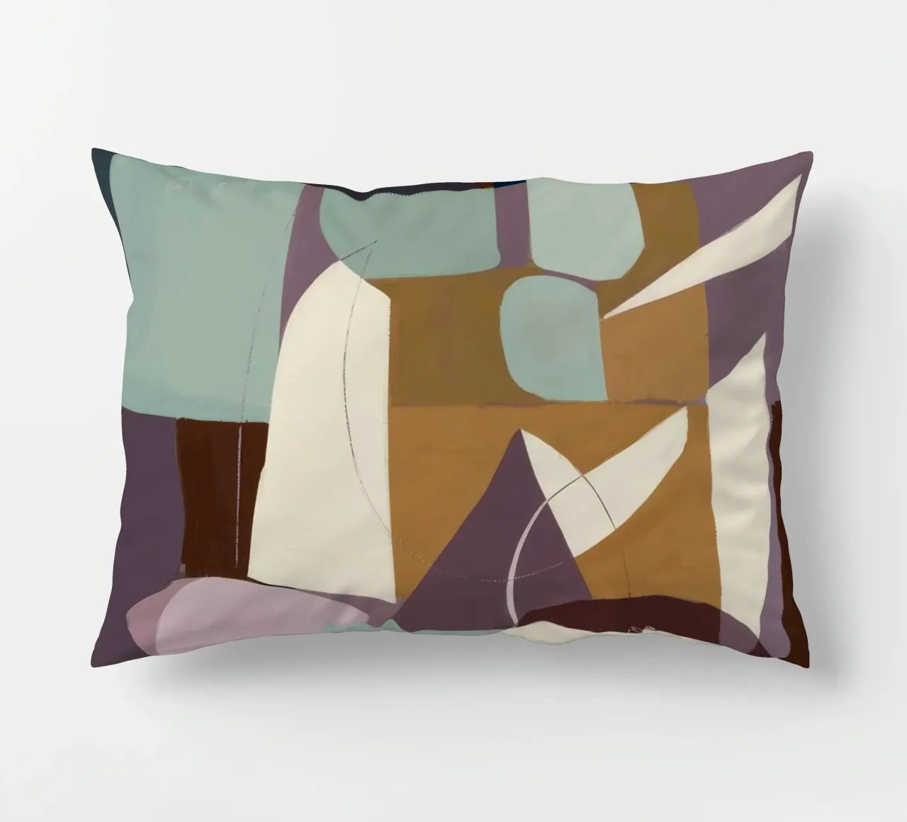 Composition cubiste coussin de Crimson Whisper