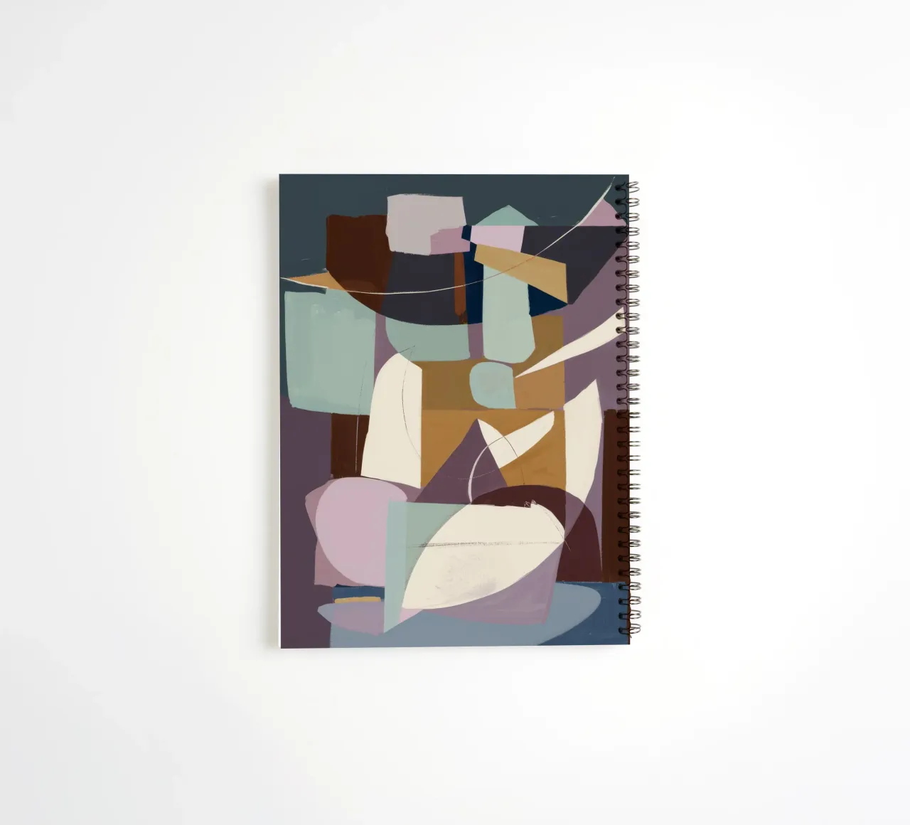Cubist Composition spiral notebook by Crimson Whisper