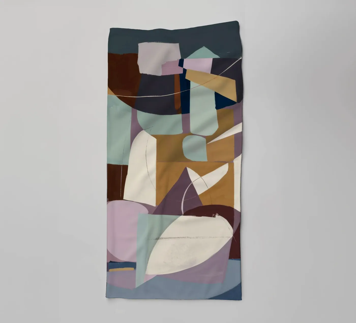 Cubist Composition towel by Crimson Whisper