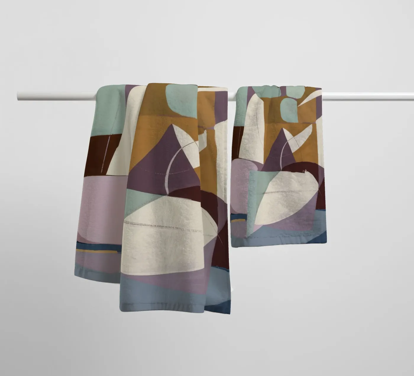 Cubist Composition towel by Crimson Whisper