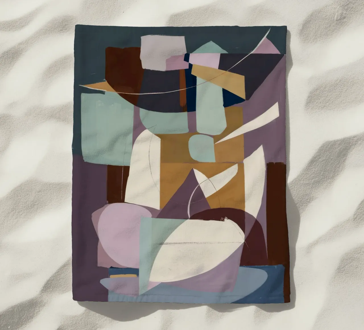 Composizione cubista telo mare da Crimson Whisper