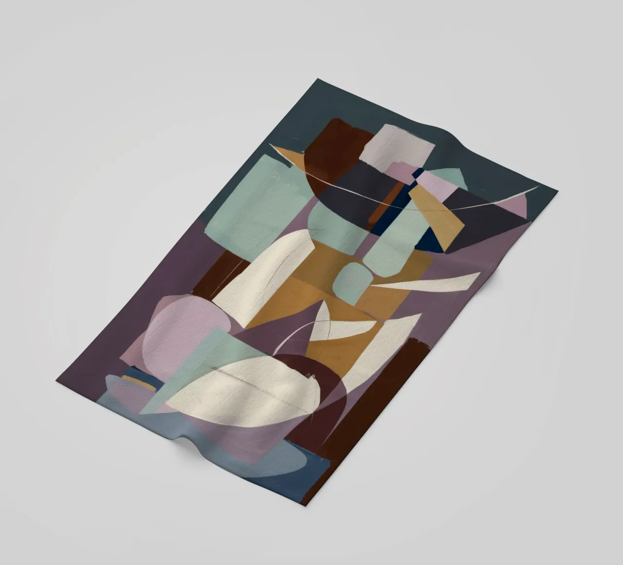 Composizione cubista telo mare da Crimson Whisper
