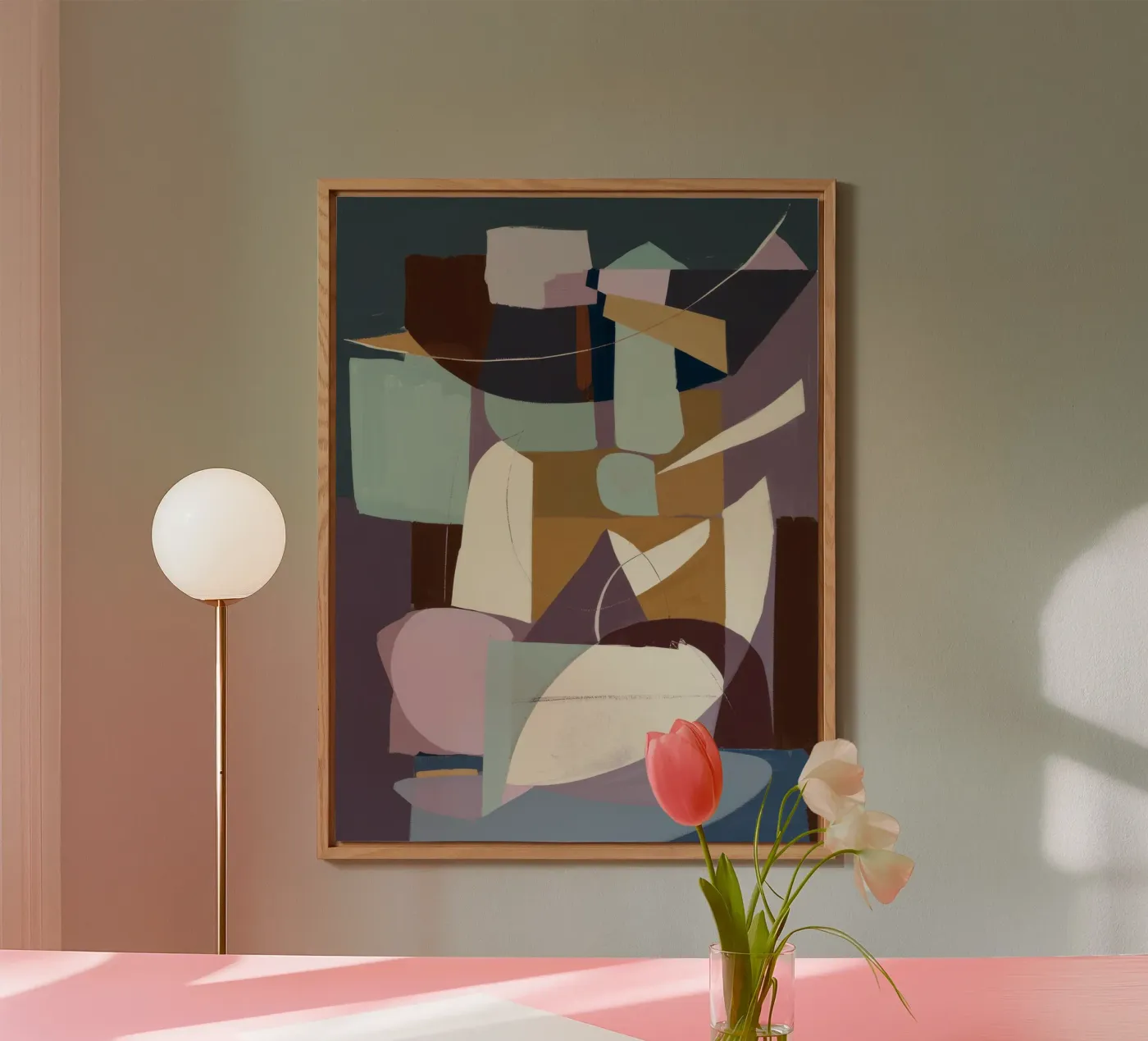 Composizione cubista pannello forex da Crimson Whisper