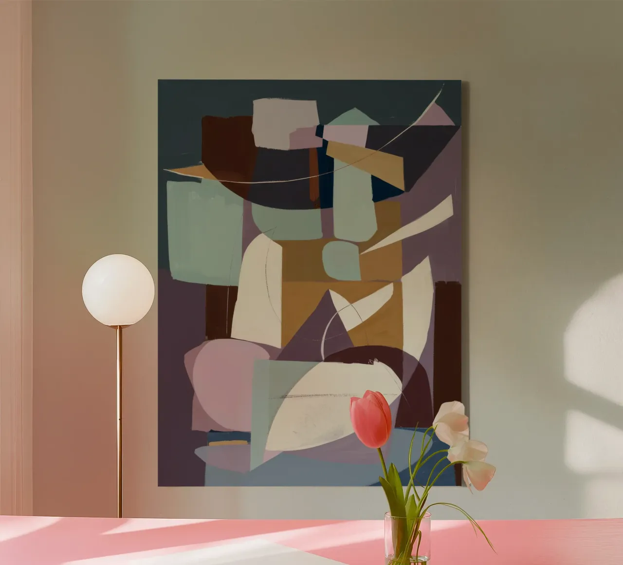 Cubist Composition canvas by Crimson Whisper