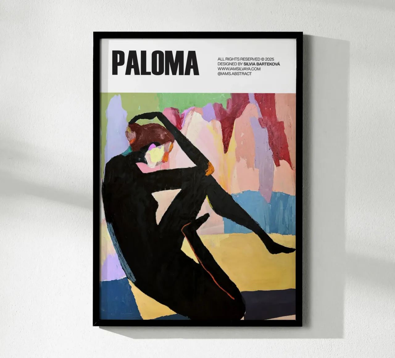 Paloma III poster avec cadre en bois de Silvaya